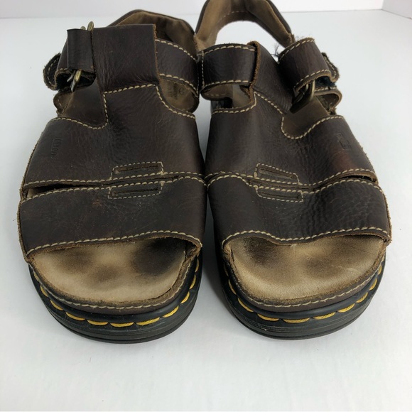Dr. Martens Brown Leather Velcro Strap Gladiator Sandals Size US 12 - Picture 3 of 12